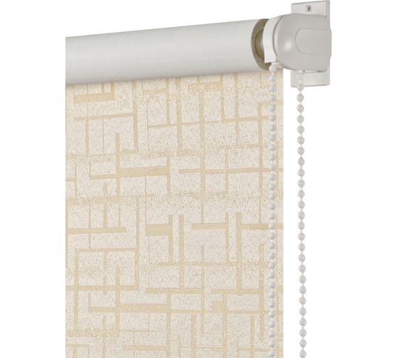 Изображение товара Рулонная штора ПраймДекор Blackout Лабиринт миниролло, палевый, 98х170 см 11098096