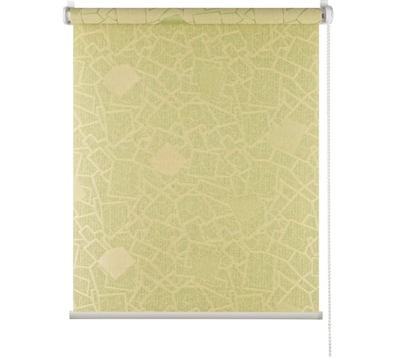 Изображение товара Рулонная штора ПраймДекор Геометрия миниролло, желто-салатовый, 83х170 см 42083126
