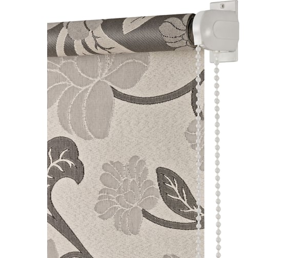 Изображение товара Рулонная штора ПраймДекор Bloom Монохром миниролло, серый, 62х170 см 23062131