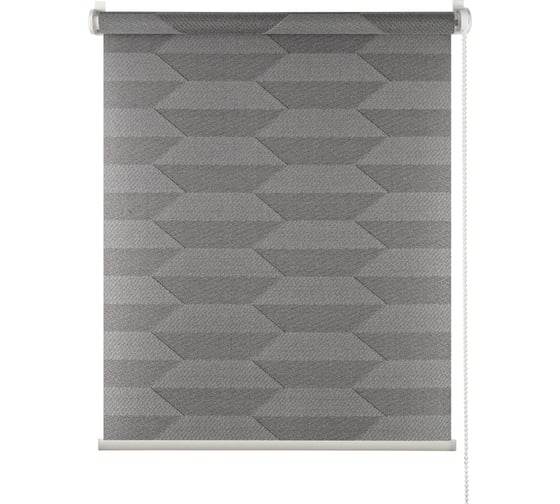 Изображение товара Рулонная штора ПраймДекор Диагональ миниролло, серый, 98х170 см 42098129