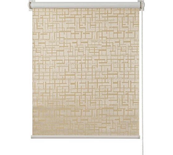 Изображение товара Рулонная штора ПраймДекор Blackout Лабиринт миниролло, палевый, 62х170 см 11062096