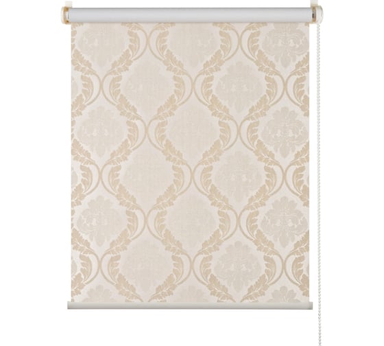 Изображение товара Рулонная штора ПраймДекор Blackout Дамаск миниролло, бежевый, 98х170 см 23098002