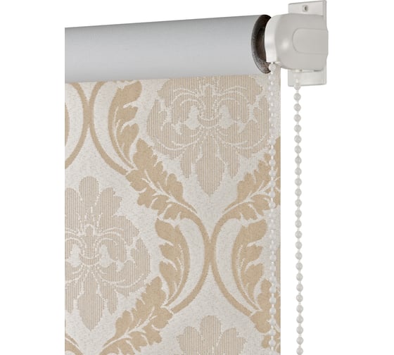 Изображение товара Рулонная штора ПраймДекор Blackout Дамаск миниролло, бежевый, 52х170 см 23052002