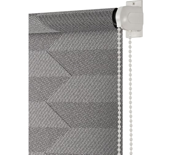 Изображение товара Рулонная штора ПраймДекор Диагональ миниролло, серый, 48x170 см 42048129
