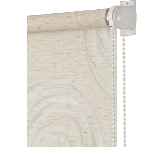 Изображение товара Рулонная штора ПраймДекор Вереница миниролло, лен, 52х170 см 23052072