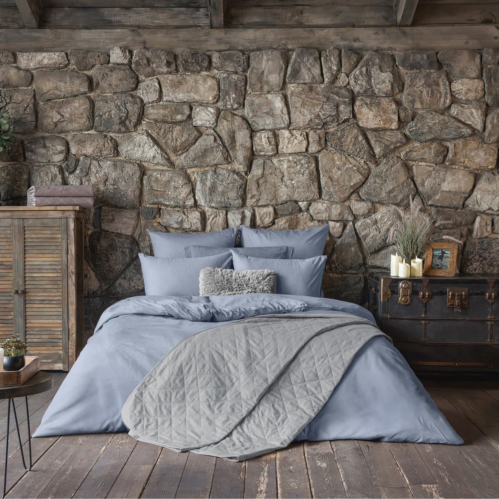 Изображение товара Двустороннее покрывало Verossa Silver/indigo меланж 220/240 размер