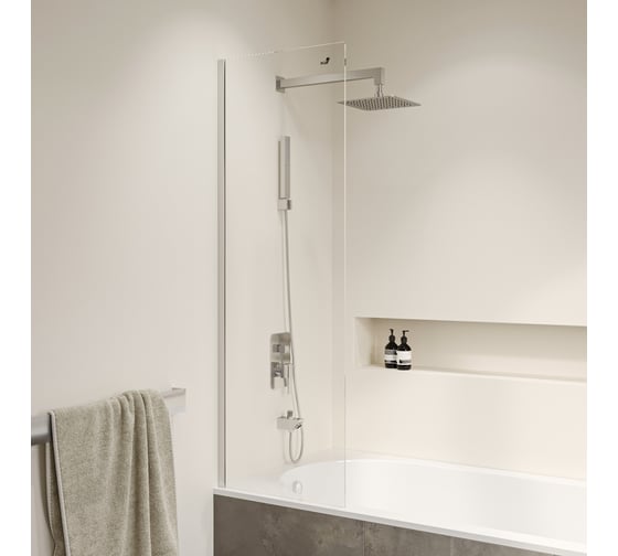 Изображение товара Шторка на ванну RGW SC-056 50х150, хром/прозрачное/6 мм, Easy 351105650-11