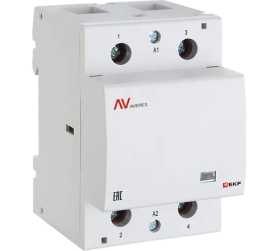 Изображение товара Контактор модульный EKF КМ 125А, 2NО, 230VAC, 3 модуля AVERES km-av-3-125-20-230V