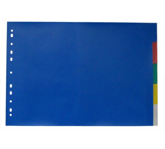 Изображение товара Разделитель листов Attache А3 горизонтальный, 5 цветов, пластик, 5 шт 390820