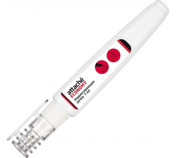 Изображение товара Корректирующая ручка 12 шт в упаковке Attache Economy 7 мл металлический наконечник 702956