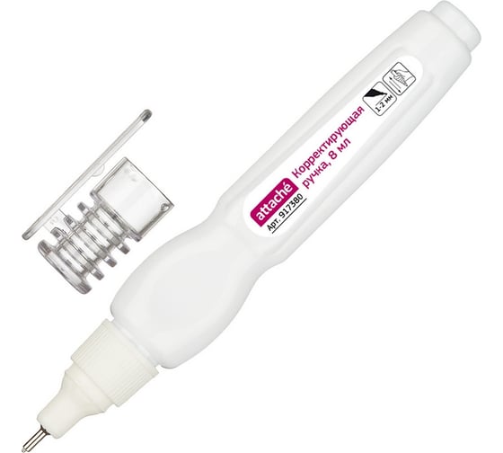 Изображение товара Корректирующая ручка 12 шт в упаковке Attache 8 мл металлический наконечник 917380