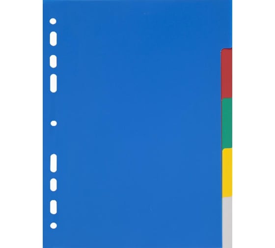 Изображение товара Разделитель листов Attache 5 цветов, пластик, А5, 5 шт 474675