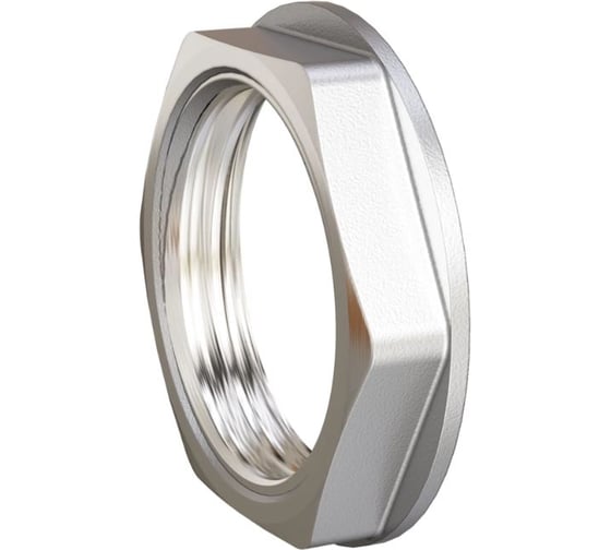 Изображение товара Контргайка LD Pride DN25 (1") латунь, никель LD.67.518.25