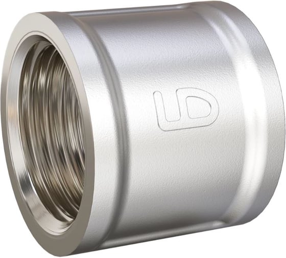 Изображение товара Муфта LD Pride DN32 (1 1/4") ВР латунь, никель LD.67.502.32.1