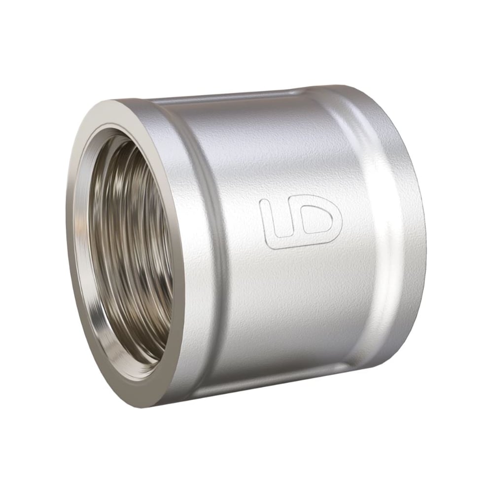 Муфта LD PRIDE DN40 (1 1/2") ВР латунь никель с биркой LD.67.502.40.1