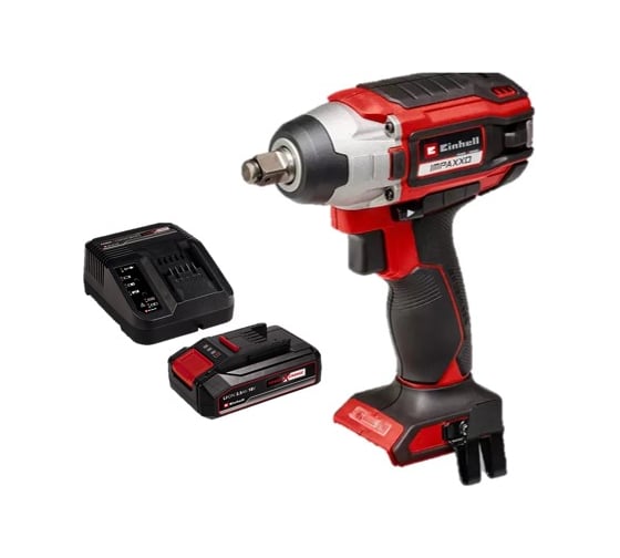 Изображение товара Гайковерт ударный аккумуляторный Einhell PXC Impaxxo 18/230, 18 В, BL, 230 Нм, 1/2" + 1 акк. 2.5 Ач + ЗУ 4510080SET