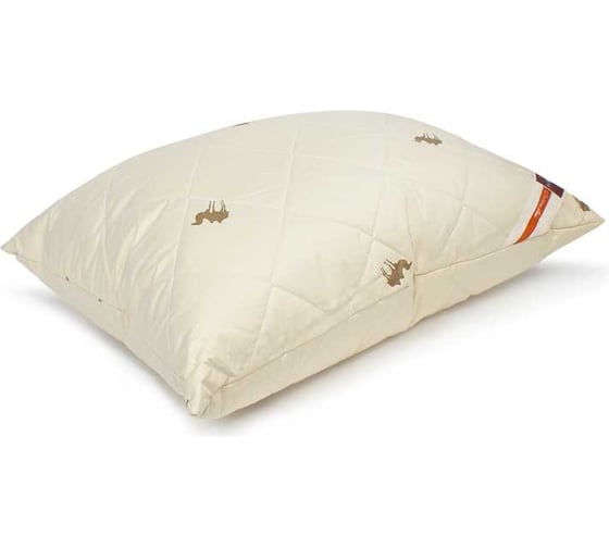 Изображение товара Подушка стеганая Мягкий сон 70х50, верблюжья шерсть, Natura, тик, бежевый ПСВ-3145у