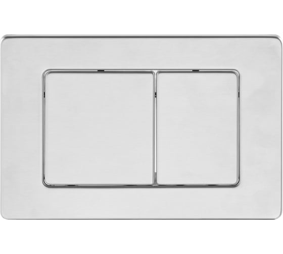 Изображение товара Кнопка смыва Bauedge BAU Light антивандальная для инсталляции IDEAL, нержавеющая сталь брашированная E00107