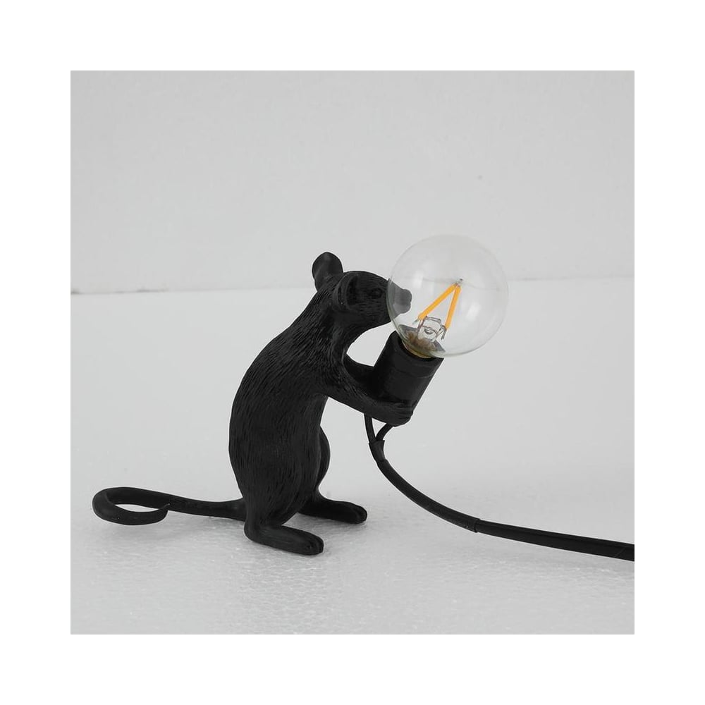 Изображение товара Настольная лампа IMPERIUMLOFT Seletti Mouse Sitting Черный 178307-22