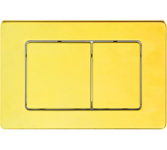 Изображение товара Кнопка смыва Bauedge BAU Light антивандальная для инсталляции IDEAL, нержавеющая сталь золото E00108