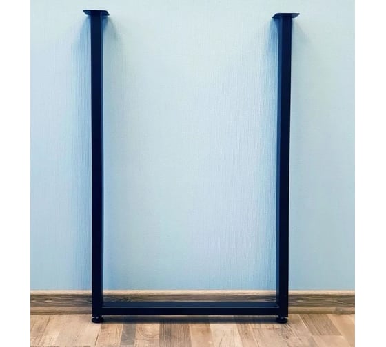 Изображение товара Подстолье для стола Parallax 890х450 40 П-образное, регулируемое, Лофт, прямоугольное, металлическое, барное, черное, 1 шт. 46BX0450410890-PRM