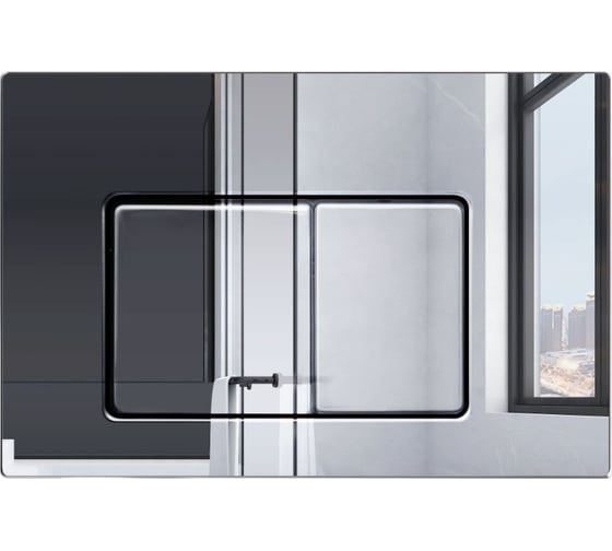 Изображение товара Кнопка смыва Bauedge BAU Light антивандальная для инсталляции IDEAL, нержавеющая сталь, хром E00105