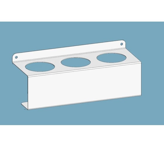 Изображение товара Полка держатель для баллончиков Parallax 285 мм металлическая настенная белая лофт из листовой стали навесная для гаража, мастерской 522WN100080285-BAL