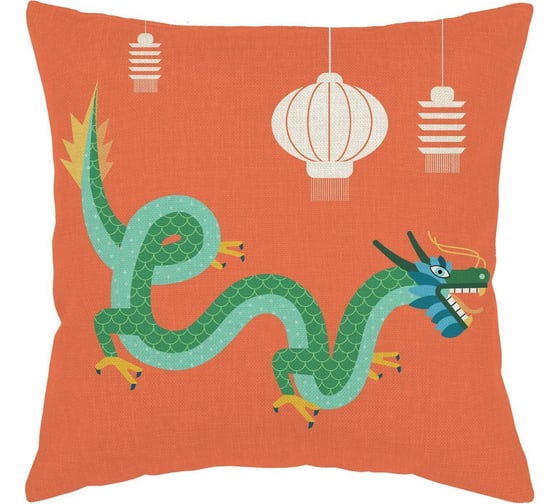 Изображение товара Подушка декоративная Волшебная Ночь полиэстер 40х40 см Дракон 1 796958