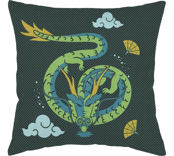 Изображение товара Подушка декоративная Волшебная Ночь полиэстер 40х40 см Дракон 3 796960