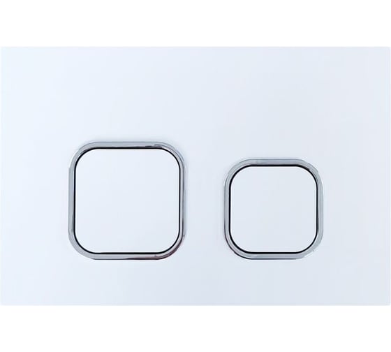 Изображение товара Кнопка смыва Bauedge BAU Strike для инсталляции IDEAL, белая/хром E00104