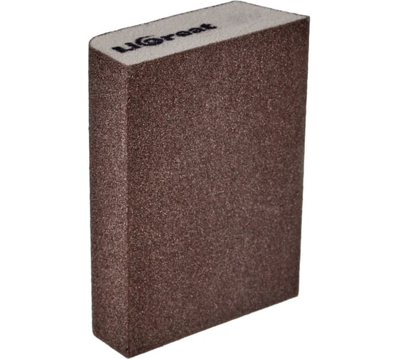 Изображение товара Шлифовальная губка четырехсторонняя овал/скос LIGREAT 98х69х26 мм, Р100 TL12302