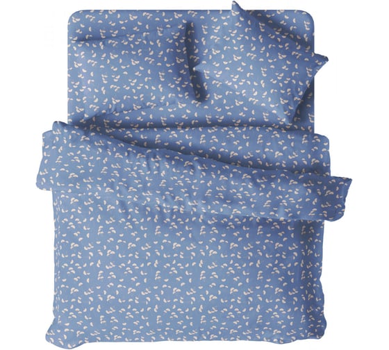 Изображение товара Комплект постельного белья Волшебная Ночь Евро Ранфорс 110 г/кв.м Blow-Blue с наволочками 50х70 см 927184