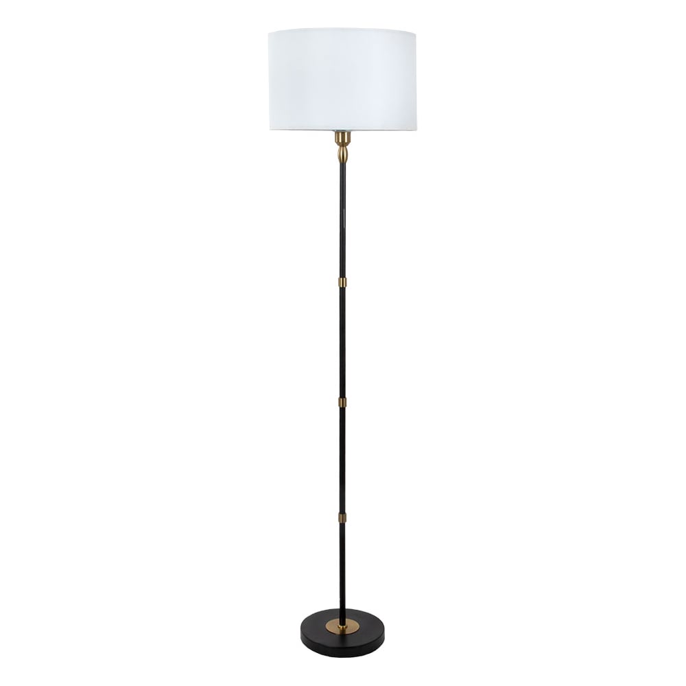 Изображение товара Торшер ARTE LAMP JAMIE A4090PN-1BK классика с тканевым плафоном и цоколем E27