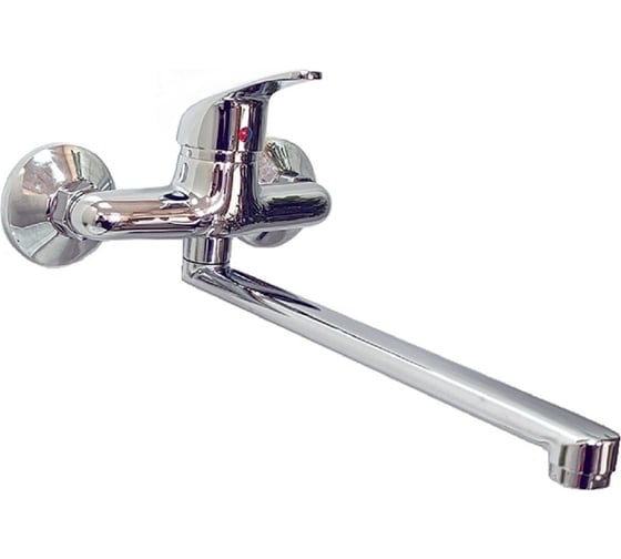 Изображение товара Смеситель для кухни (мойки) INGROSSO B05-11 Oggetto, латунь,пристенный, гусак 22см, картридж 40 мм УТ-00051376