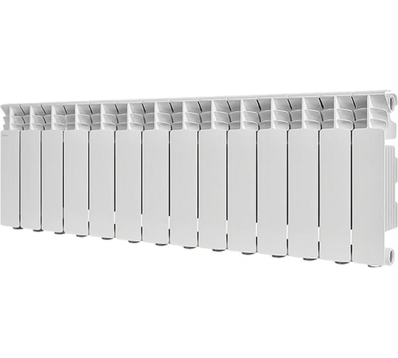 Изображение товара Радиатор алюминиевый STOUT GAMMA 350 14 секций, боковое подключение, белый RAL 9010 SRA-3310-035014 RG0093CTCOS3CU