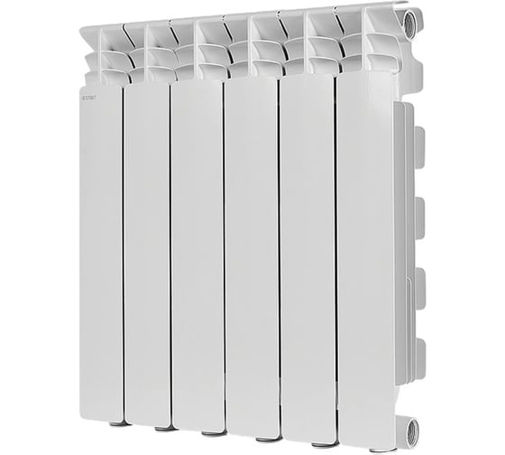 Изображение товара Радиатор алюминиевый STOUT GAMMA 500 6 секций, боковое подключение, белый RAL 9010 SRA-3310-050006 RG0093CTCOPUKK
