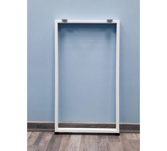 Изображение товара Подстолье для стола Parallax лофт, О-образное, 820 450 мм, 40x20, белое, металличекое, ножки регулируемые, 1 шт. 83WN0450400820-PRM