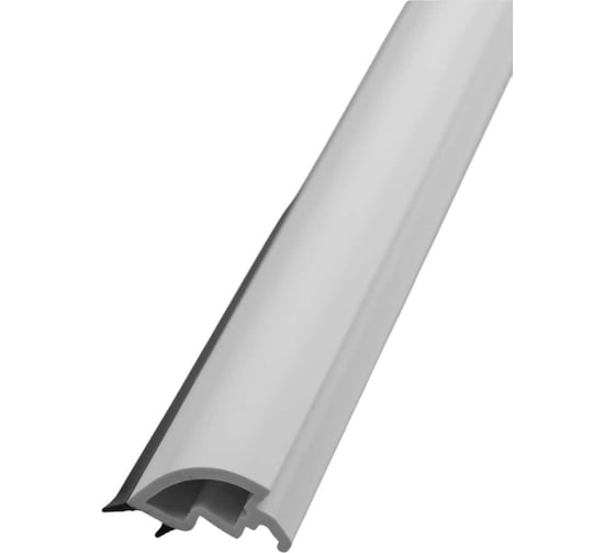 Изображение товара Штапик KOMFORT москитные системы 14.5 мм Rehau, круглый, чёрный уплотнитель, 0,8 м ШДЧР6011