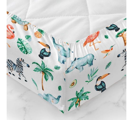 Изображение товара Простыня Облачко 75/125 Перкаль 120 гр/м2, для комплекта постельного белья Zoo с наволочками 790272