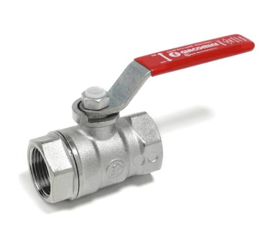 Изображение товара Кран шаровой латунный Giacomini хромированный, Ду100, Ру28, м/м, рычаг R250x011 007-0878