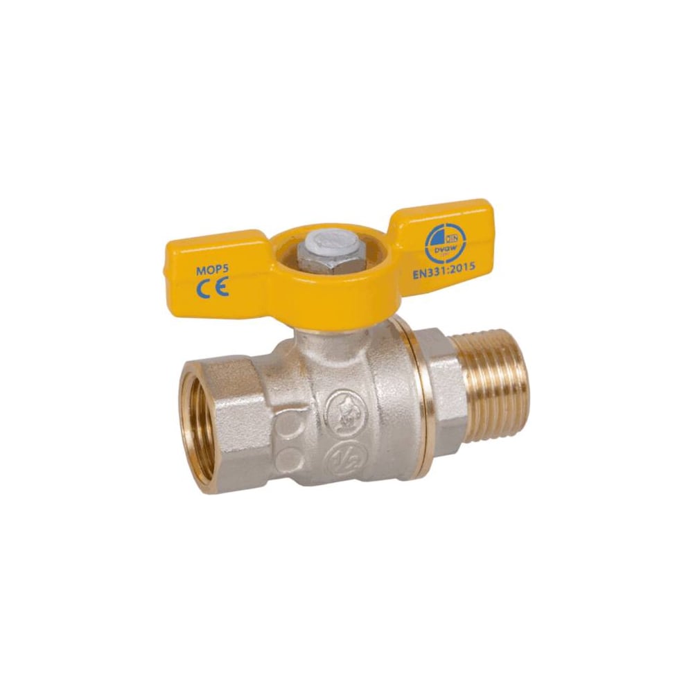 Изображение товара Газовый латунный кран шаровой Giacomini R734G никелированный Ду15