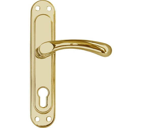 Изображение товара Дверная ручка на планке СК под цилиндр, золото  217-72 G