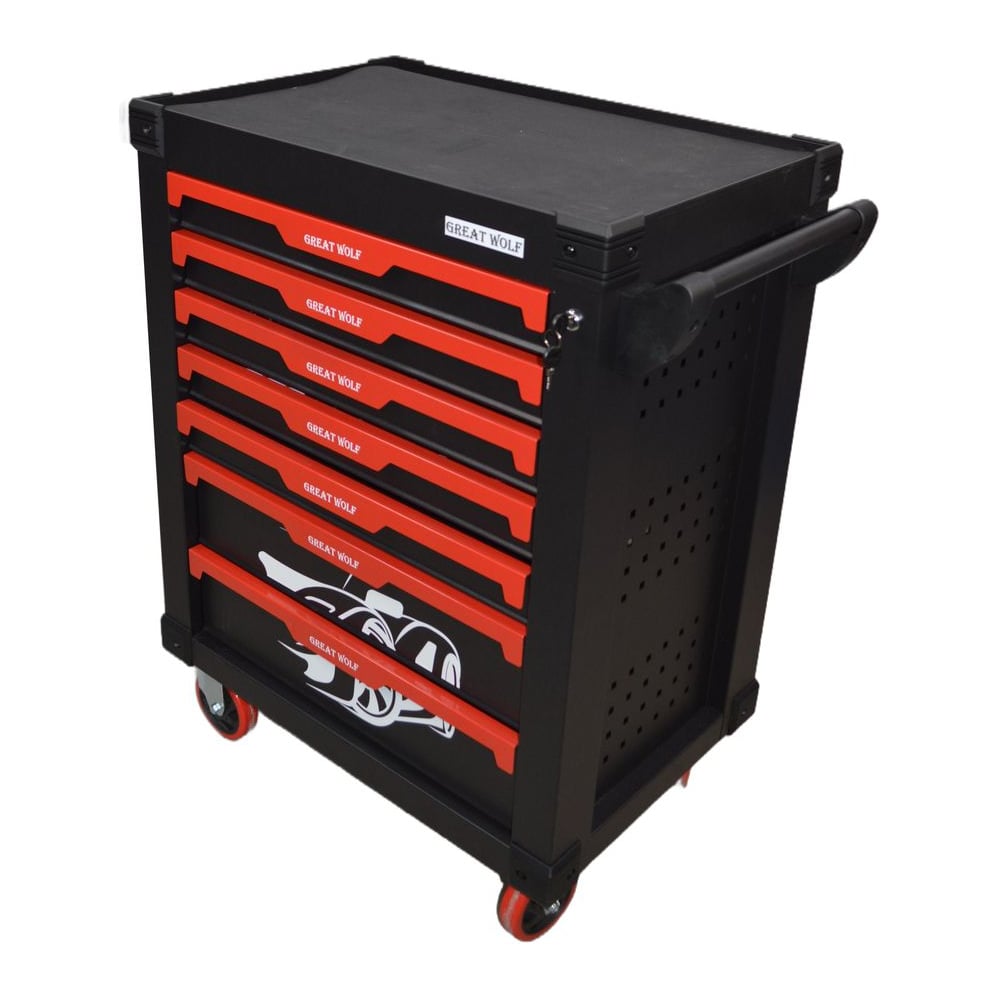 Изображение товара Инструментальная тележка Great Wolf GW-7ST2 с 7 ящиками и усиленной конструкцией