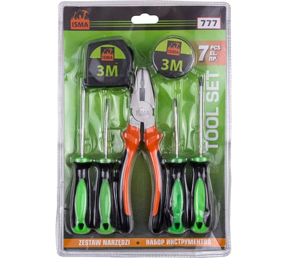 Изображение товара Набор инструментов ISMA 7 предметов ISMA-777(60898)