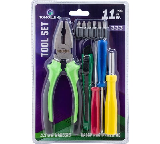 Изображение товара Набор инструментов Помощник 11 предметов 333(60893)