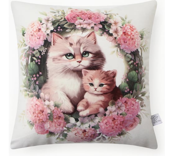 Изображение товара Подушка Этель Мамино тепло, 40х40 см, 100% п/э, велюр 10781889