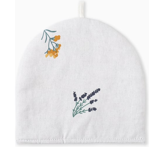 Изображение товара Грелка на чайник Этель Полевые цветочки 28x28 см, рогожка 176 г/м2, 100% хлопок 10783208