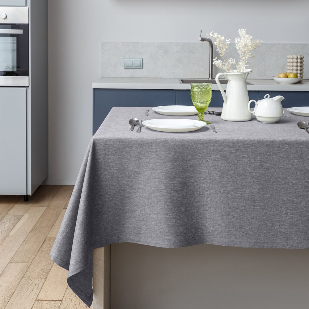 Изображение товара Скатерть Волшебная Ночь 165х200 см Базальт классическая из рогожки