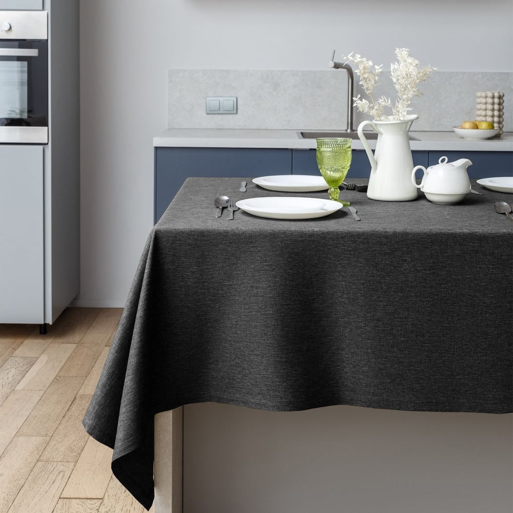 Изображение товара Скатерть Волшебная Ночь 165x200 см Графит моющаяся практичная