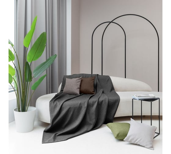 Изображение товара Покрывало Волшебная Ночь полиэстер 200х220 см Графит 779423